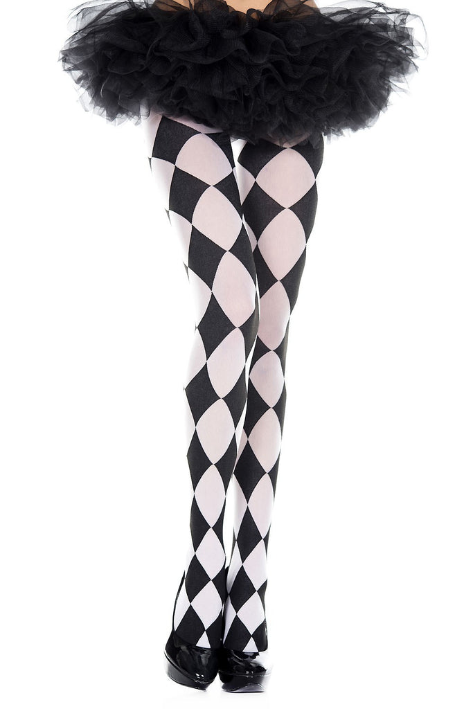 Music Legs Diamond Print Tights | Angel Clothing