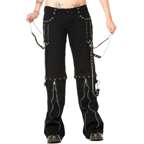 Banned Ladies Zip off Bondage Trousers Shorts | Angel Clothing