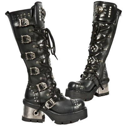 New Rock Ladies Knee Skull Boots M.1030 