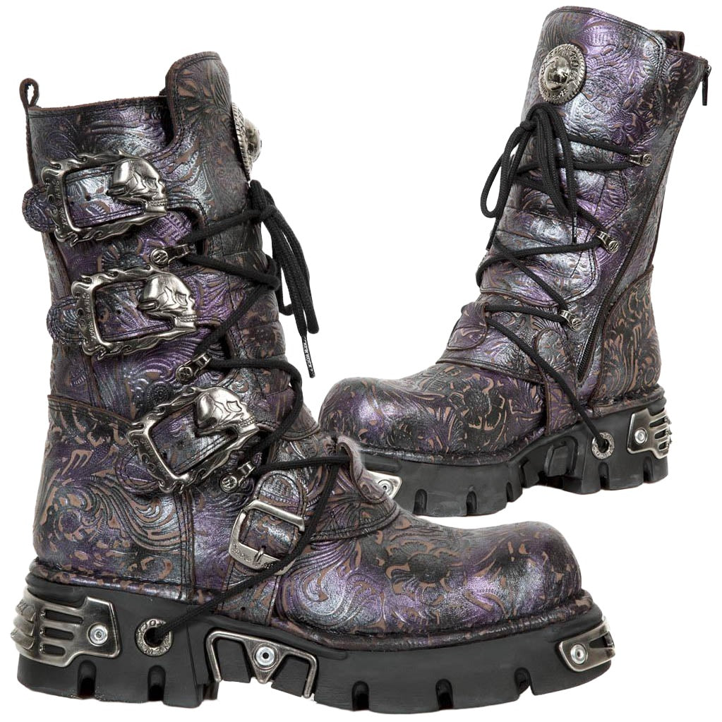 purple new rock boots