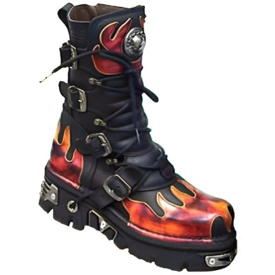 New Rock M.591-S1 Red Flame Boots | NEW 