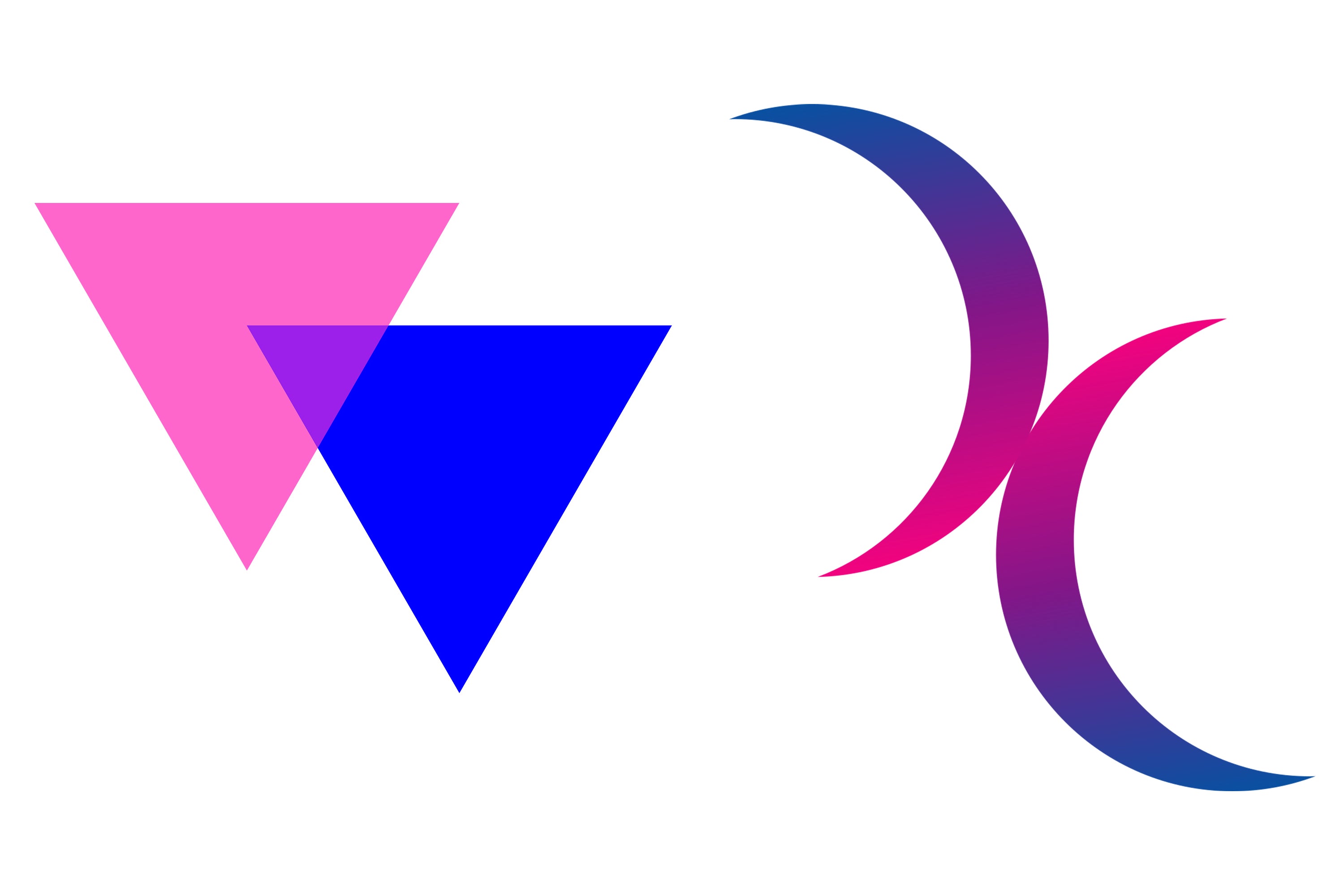 Bisexual Symbols | Bisexual Triangles | Bisexual Crescent Moons