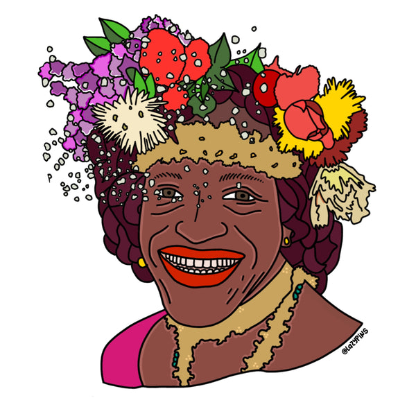 Marsha P Johnson | Illustration by LazyPins | Rainbow & Co