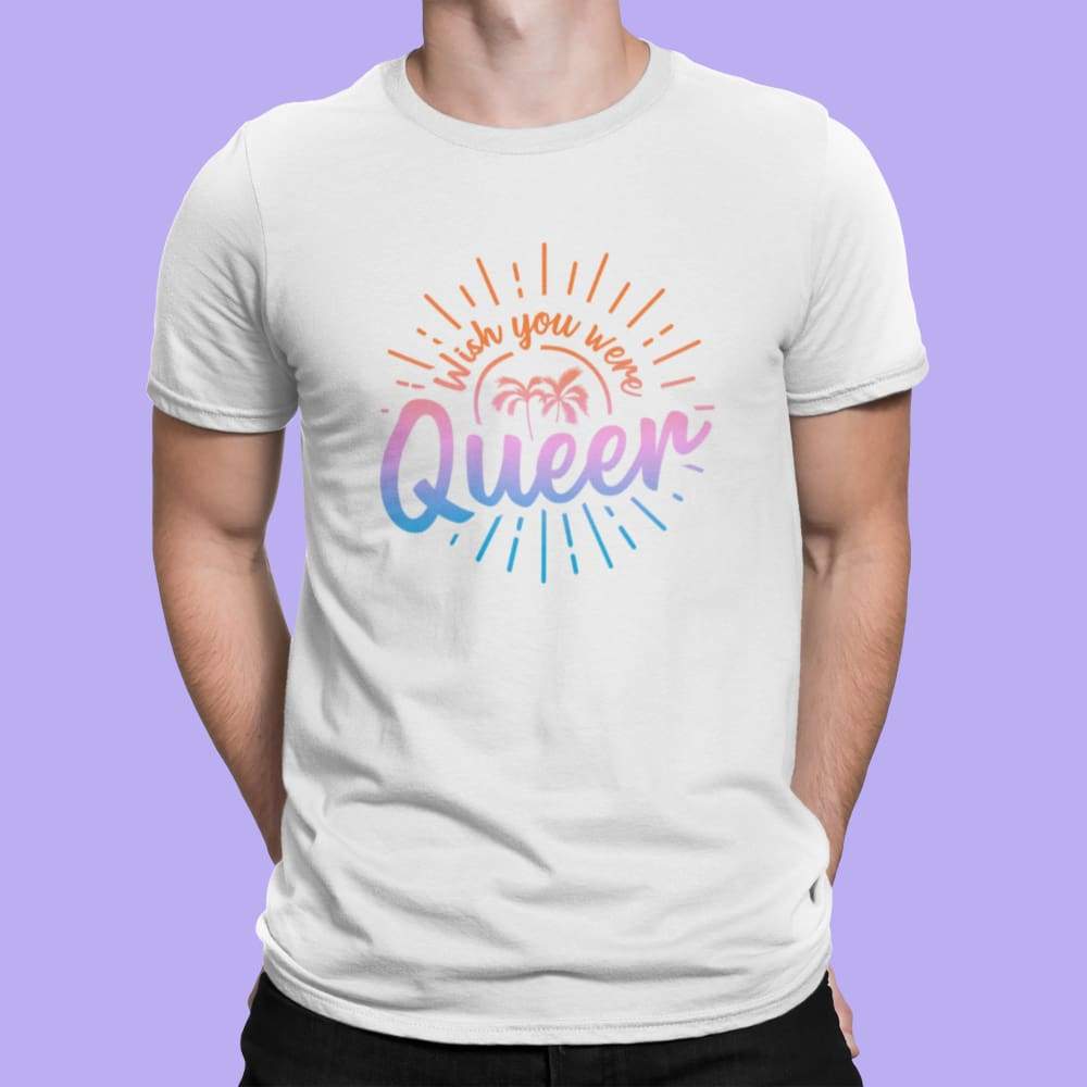 Wish You Were Queer T Shirt Gay Pride Shirt Rainbow And Co 2645
