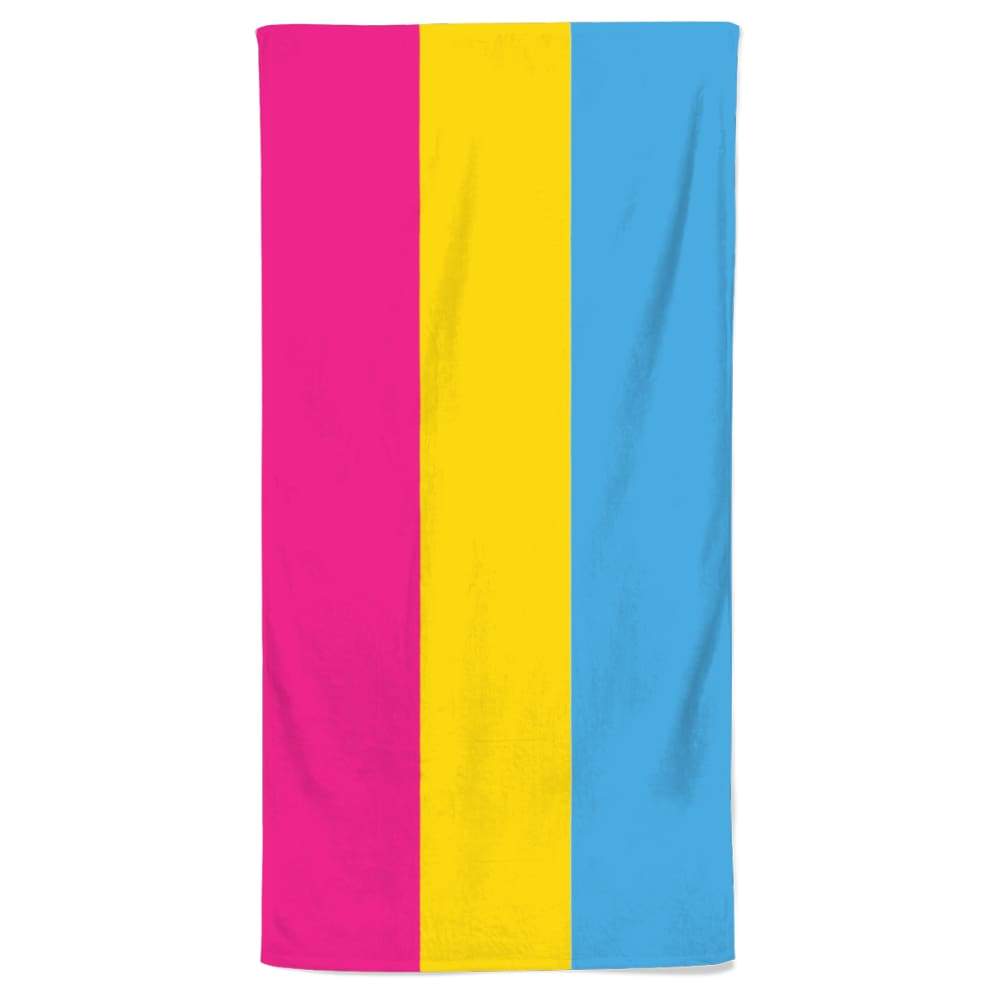 Pansexual Flag Beach Towel Pansexual Pride Apparel Rainbow And Co 9225