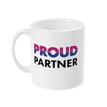 Load image into Gallery viewer, Proud Partner Bisexual Flag Mug | Rainbow &amp; Co