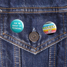 Load image into Gallery viewer, Queer AF Badge | Rainbow &amp; Co