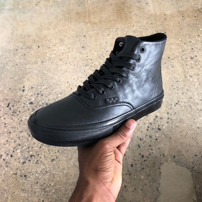 Vans Authentic Hi - Leather) Black – Skateboard Shop