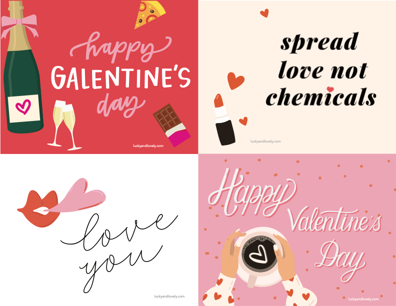 lucky and lovely valentines day printable