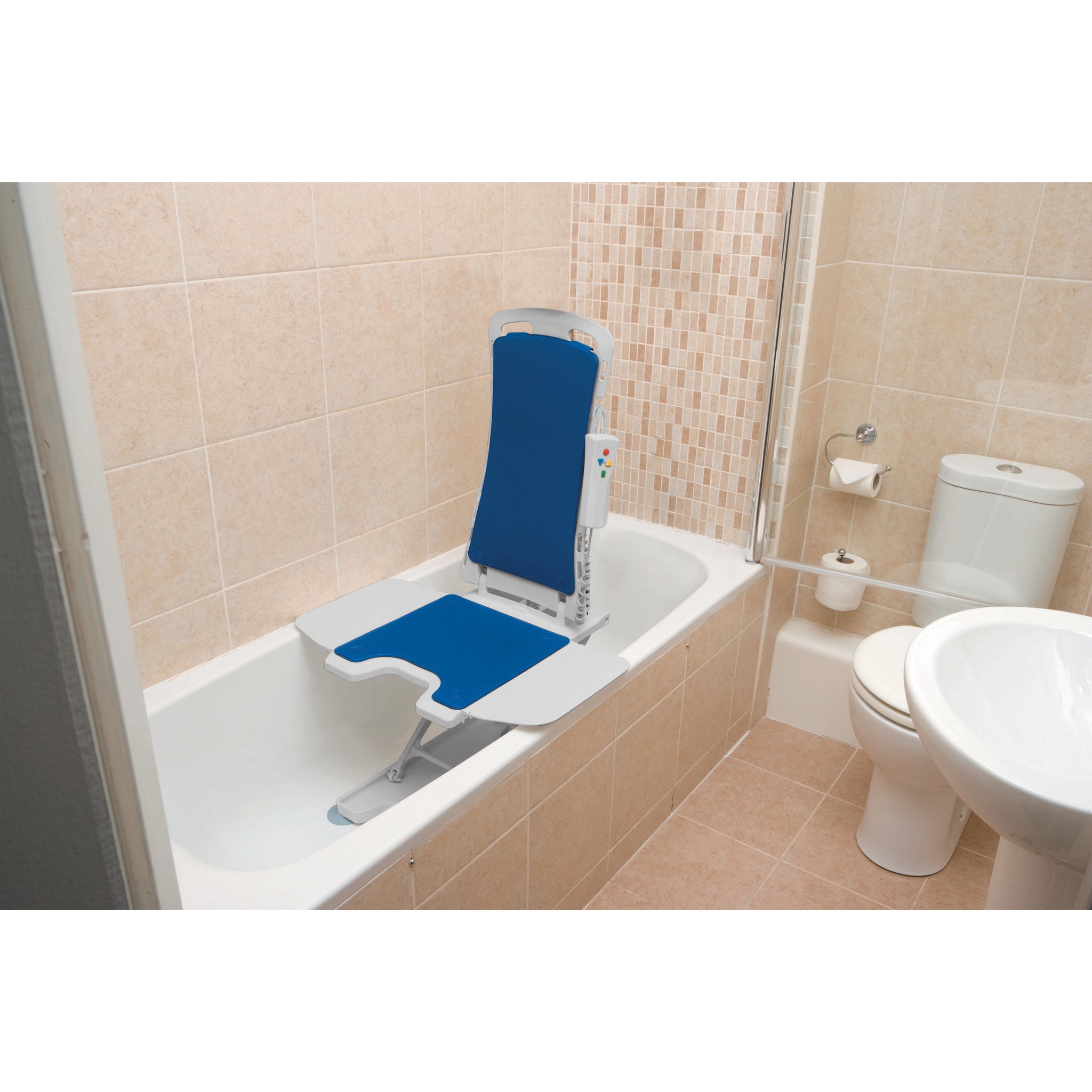 Drive Whisper Ultra Quiet Bath Lift, Blue