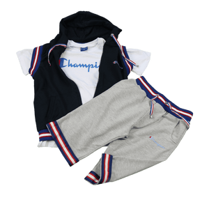 champion hoodie and shorts set