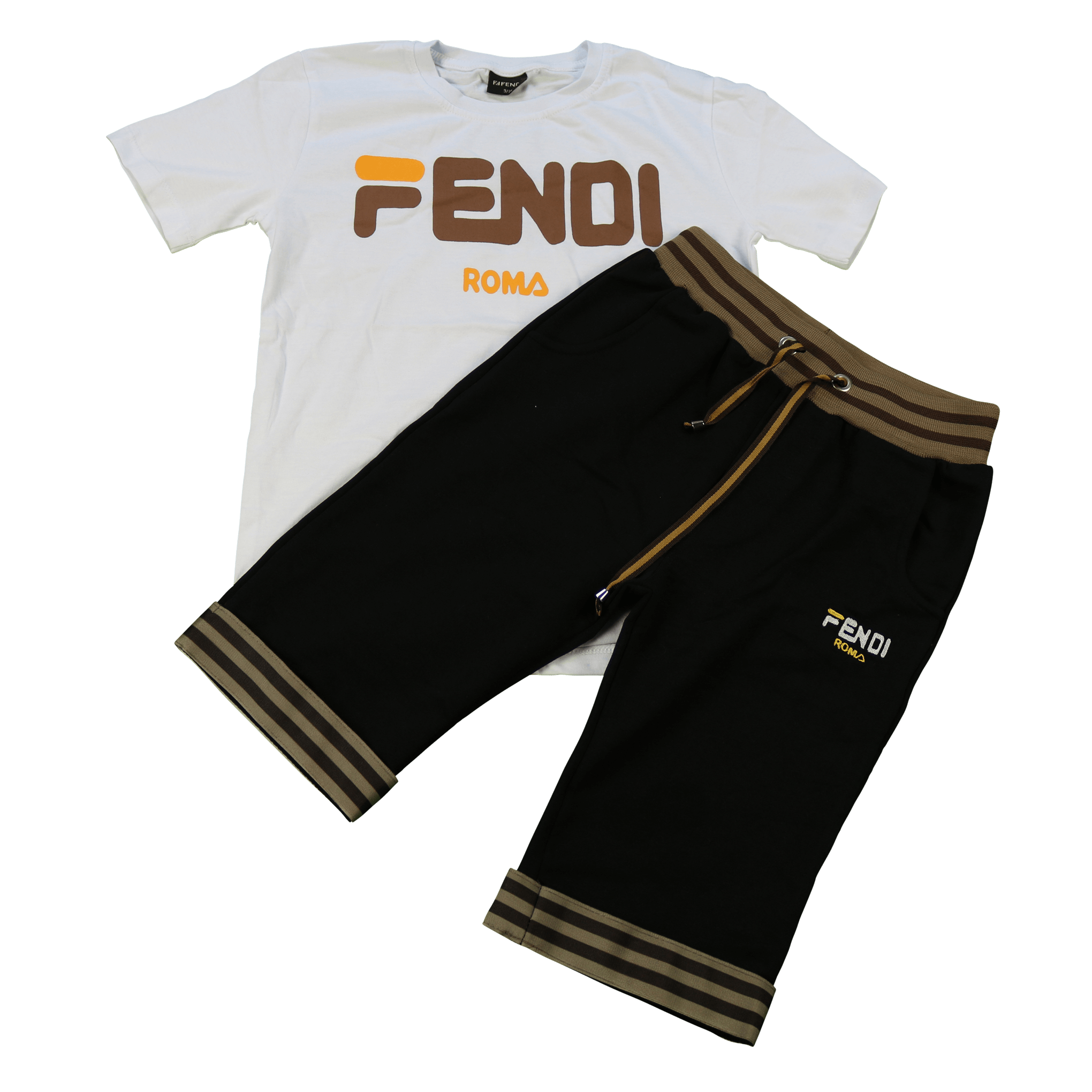 fendi shorts and t shirt set