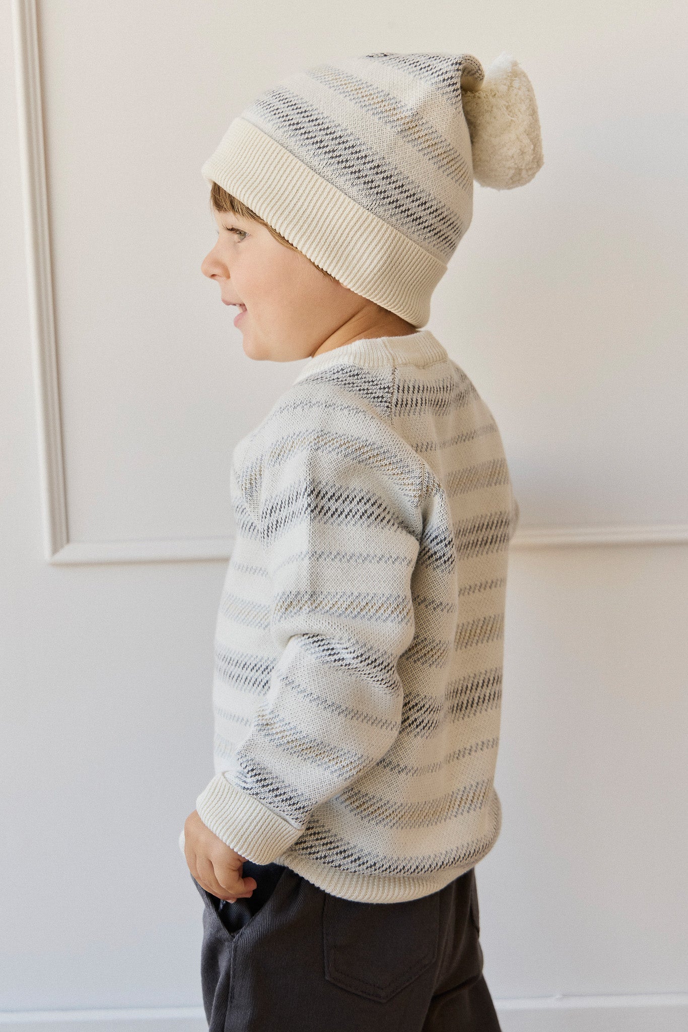 Cedric Knitted Beanie - Cedric Stripe Coast