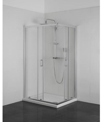 Cabina Doccia 80x80 Angolare.Box Doccia Ego 80x80 Angolare Quadrato Cristallo Trasparente 6mm Dabicasa