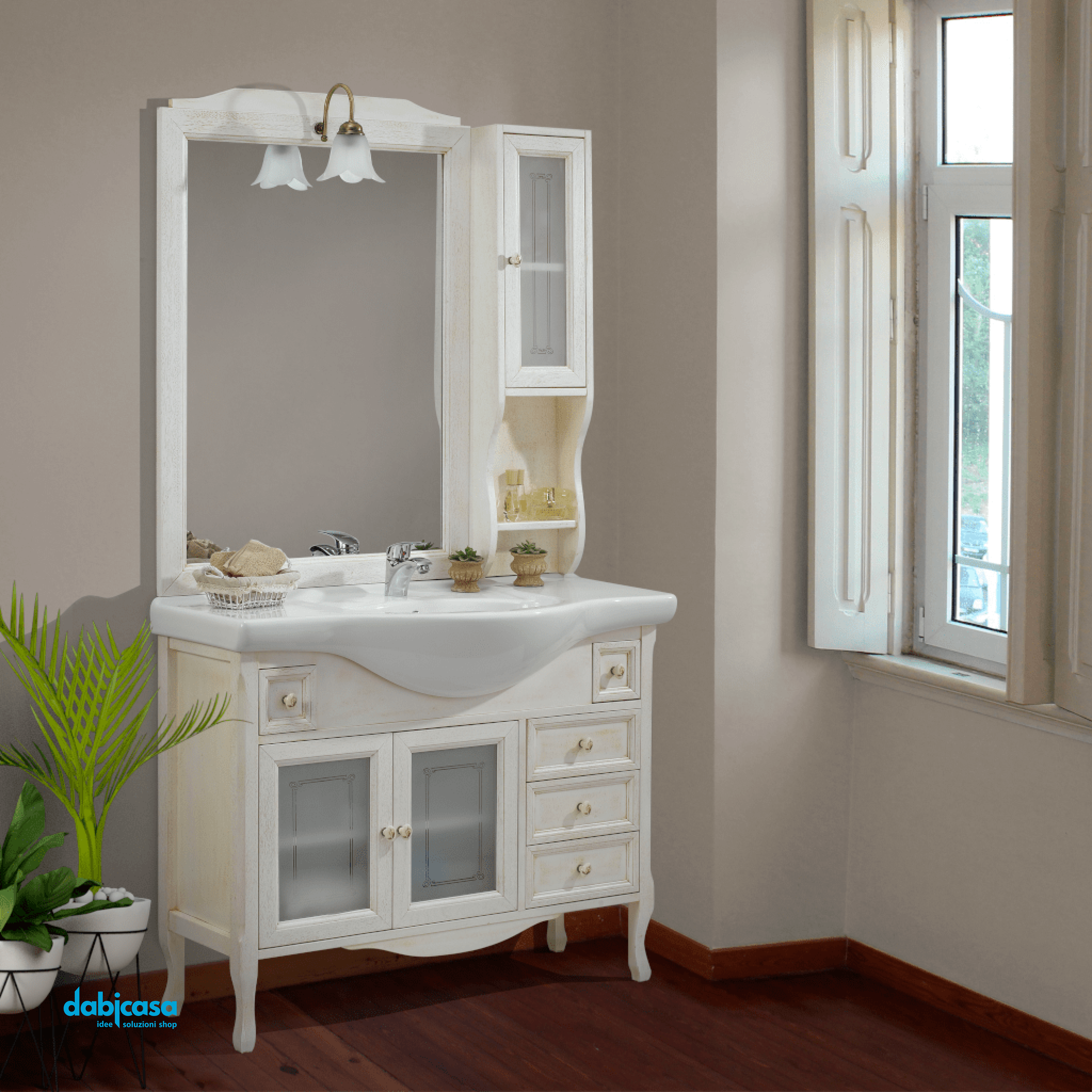 Mobile Bagno Con Piedini Antonella 70 cm Colore – Dabicasa