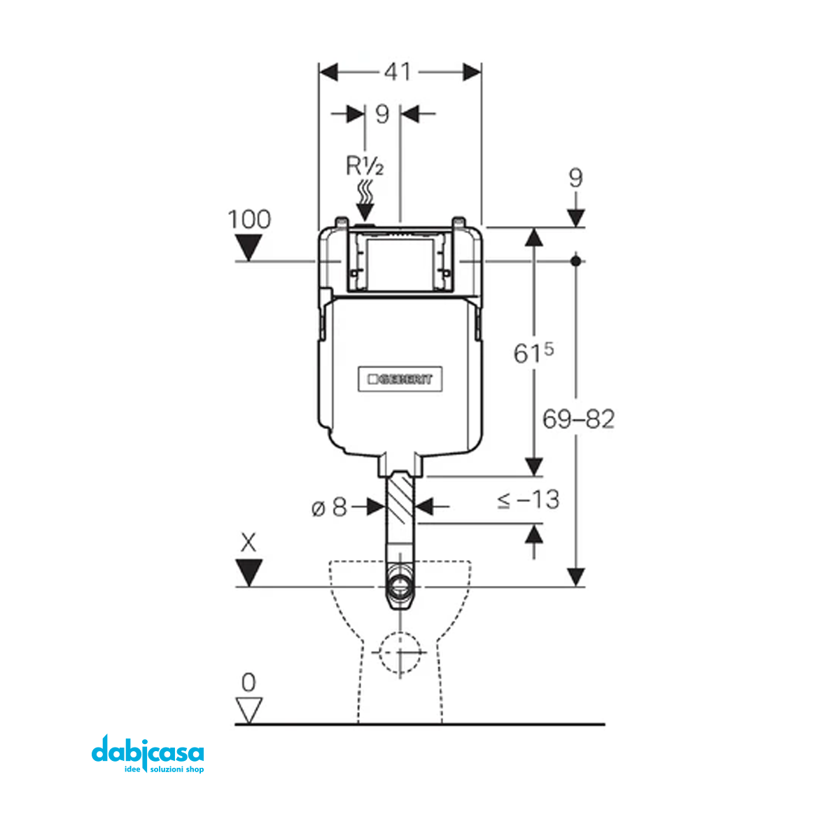 GEBERIT - PLACCA DI COMANDO con doppio pulsante modello: SIGMA01  115.770.11.5 BIANCO 