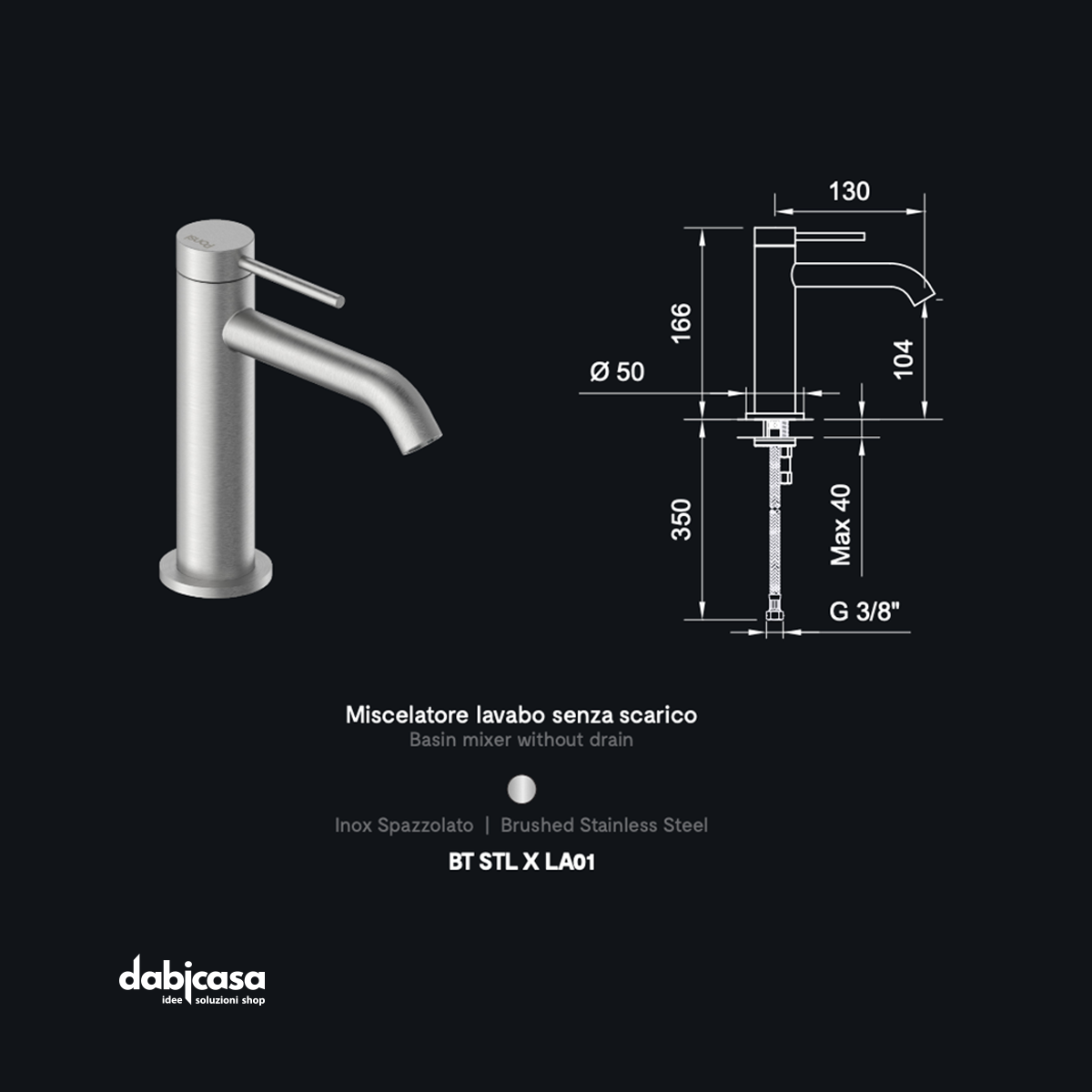 Ponsi Linea Stilox Piletta Click-Clack in Acciaio Inox Spazzolato –  Dabicasa