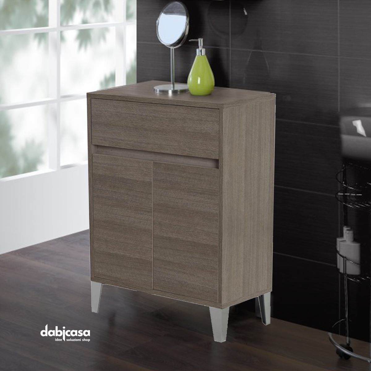 Mobile Bagno Shelf 120 Completo Rovere 120Cm – Dabicasa