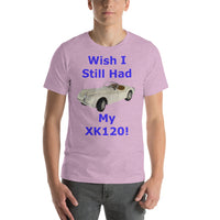 Bella and Canvas Short-Sleeve Unisex T-Shirt: still had XK 120 blue text