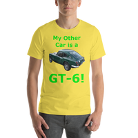 Bella and Canvas Short-Sleeve Unisex T-Shirt: GT-6 green text