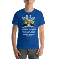 Bella and Canvas Short-Sleeve Unisex T-Shirt: Jeff Sessions diffrence, white text