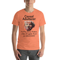 Bella and Canvas Short-Sleeve Unisex T-Shirt: Cereal aldulterer black text