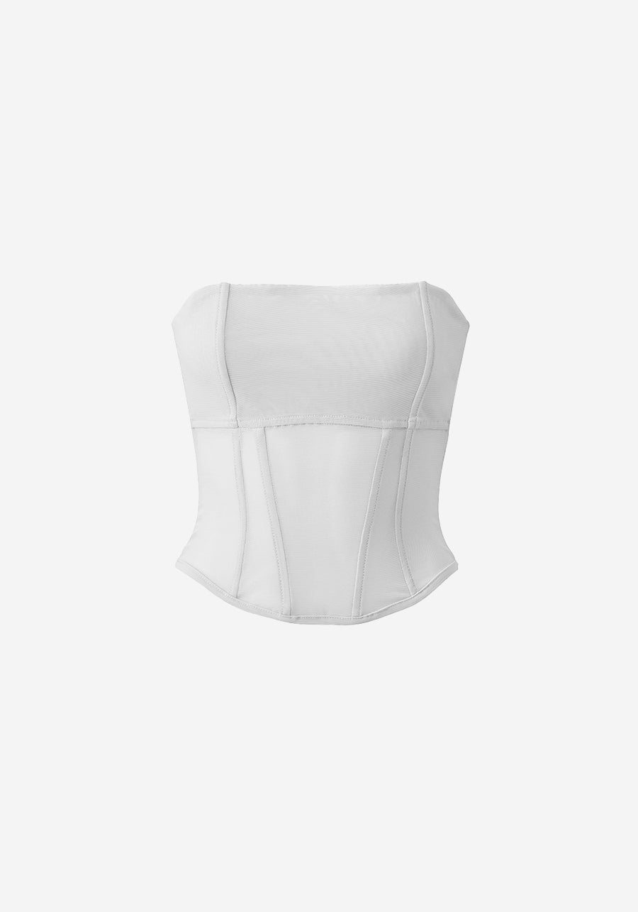 ROME BUSTIER IN WHITE, TOPS