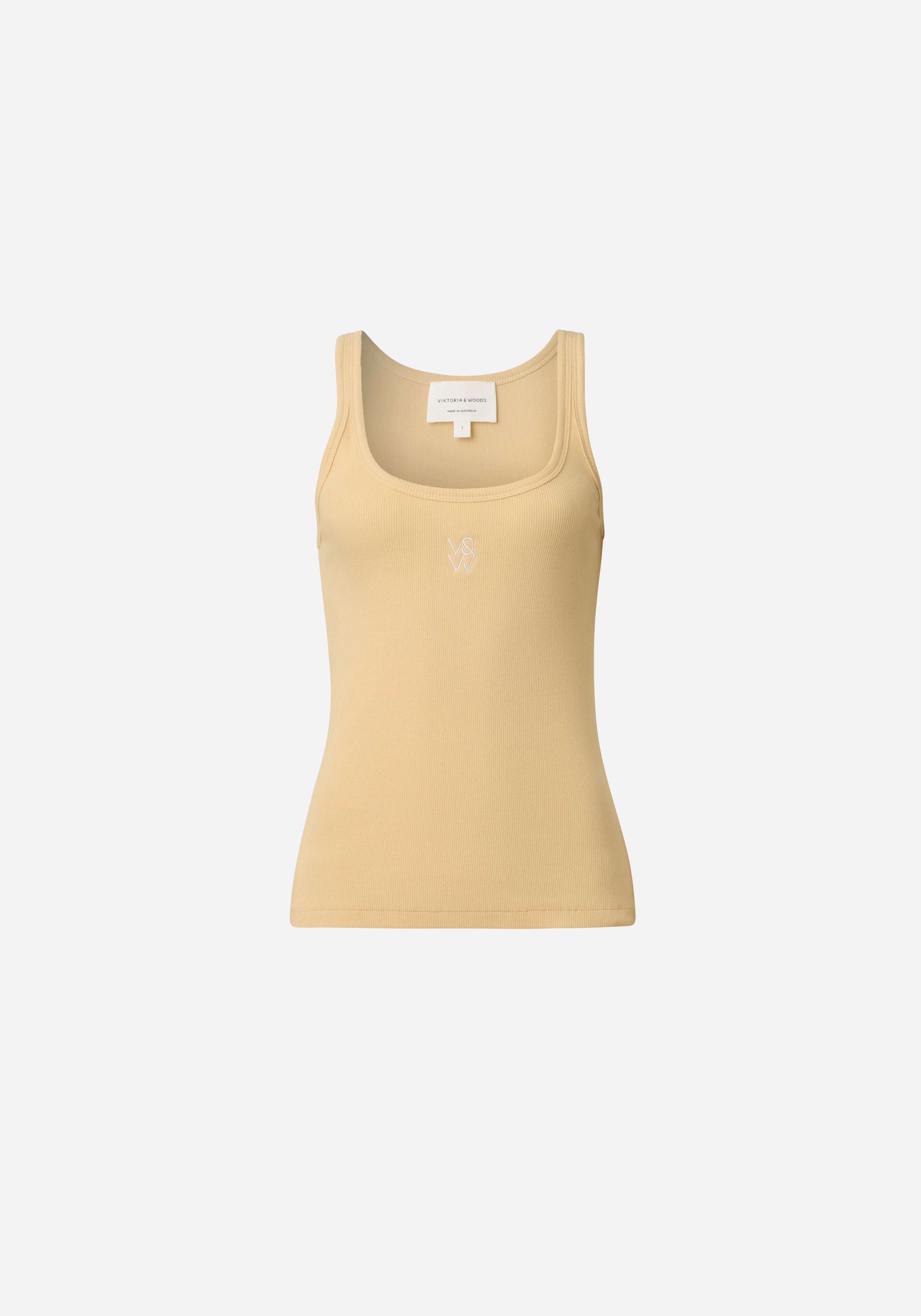 V&W TANK  IN BEIGE, ORANGE | T-SHIRTS | VIKTORIA & WOODS - Viktoria & Woods