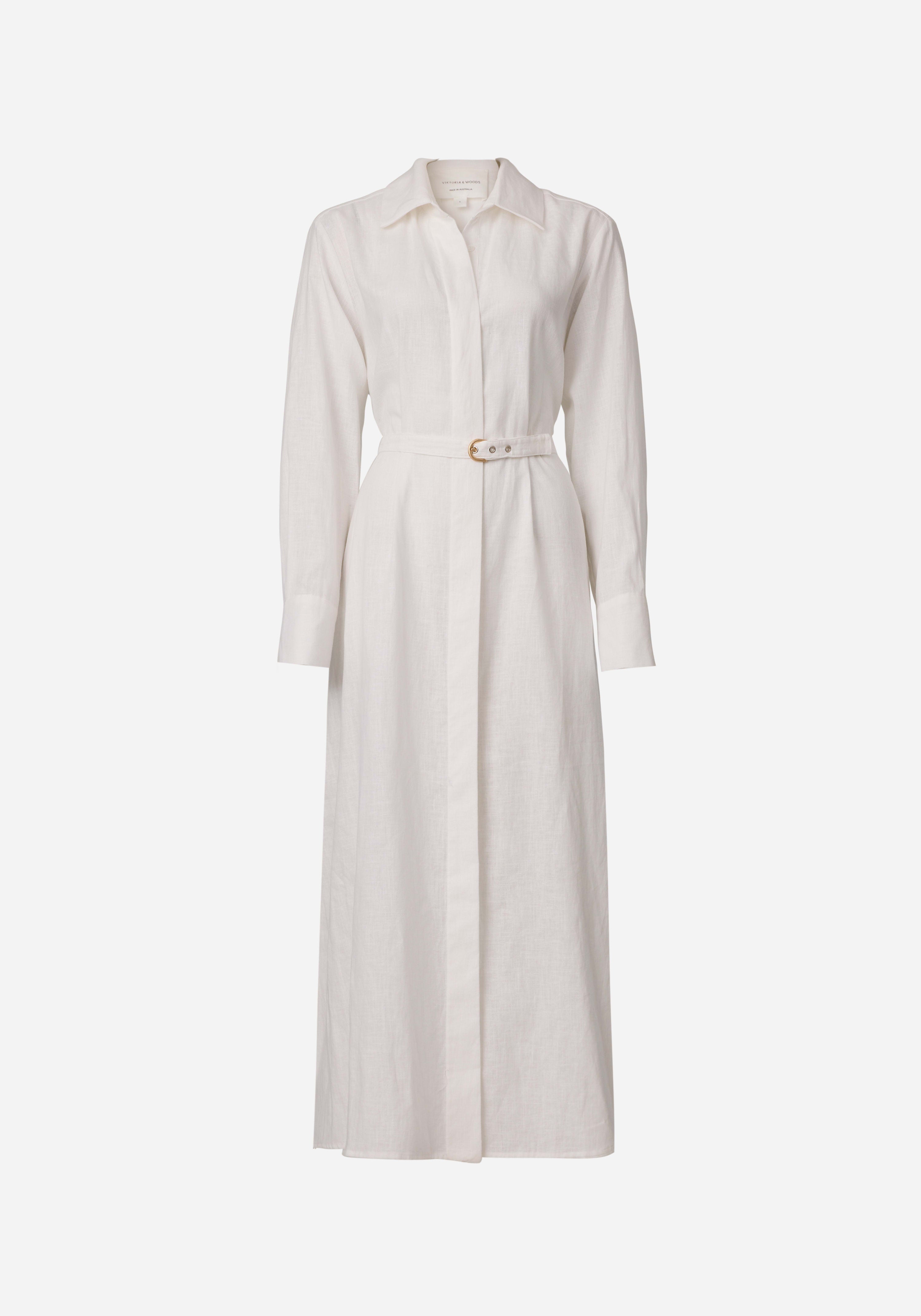 Cyprus Shirt Dress IN WHITE | DRESSES | VIKTORIA & WOODS - Viktoria & Woods