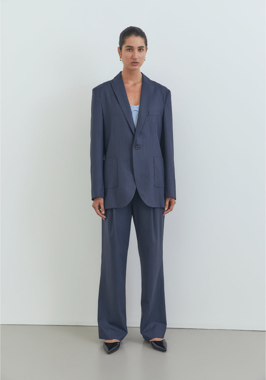 UNISEX CAPULET WOOL BLAZER IN BLUE, JACKETS