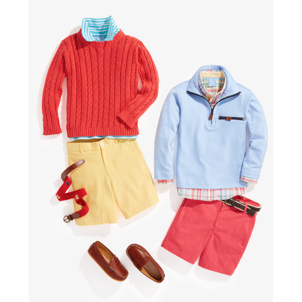 Classic Children's Red Twill Wilson Shorts - Sizes 4Y-14Y