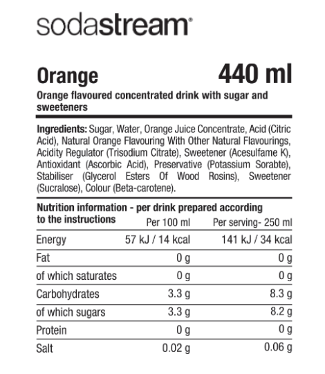 Sodastream Cola+Orange Syrup, Sugar-Free, 440 ml - Piccantino Online Shop  International