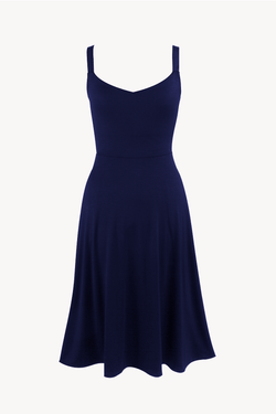 navy blue cotton dress