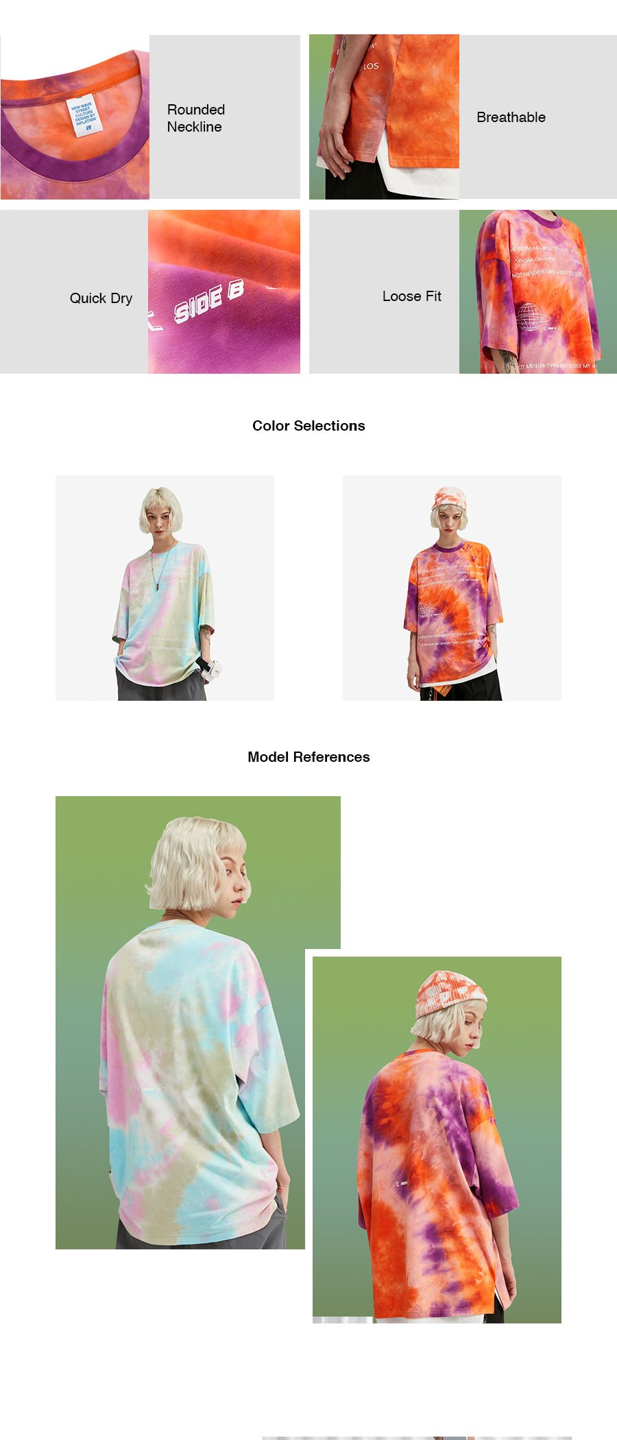 Oversized Gradient Tie Dye T-shirt