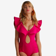 Front Open One Piece Swimsuit