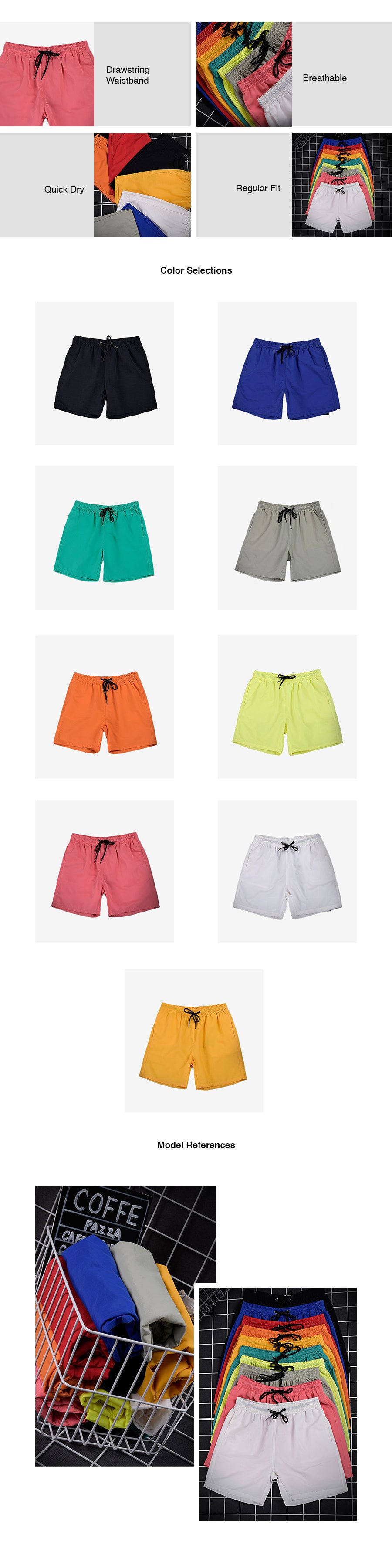 Multicolor Beach Shorts