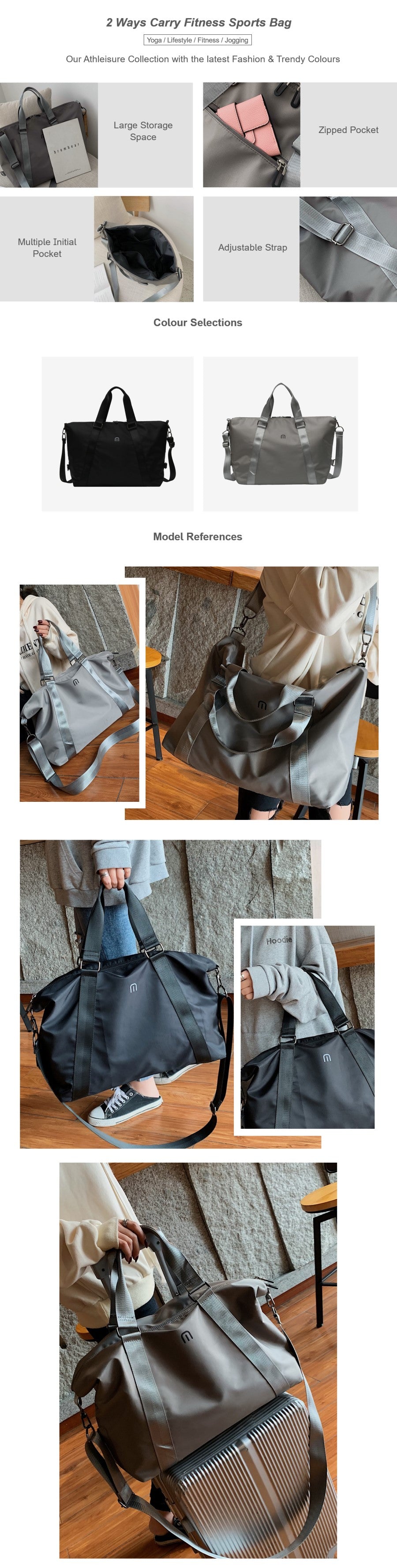 2 Ways Carry Fitness Sports bag