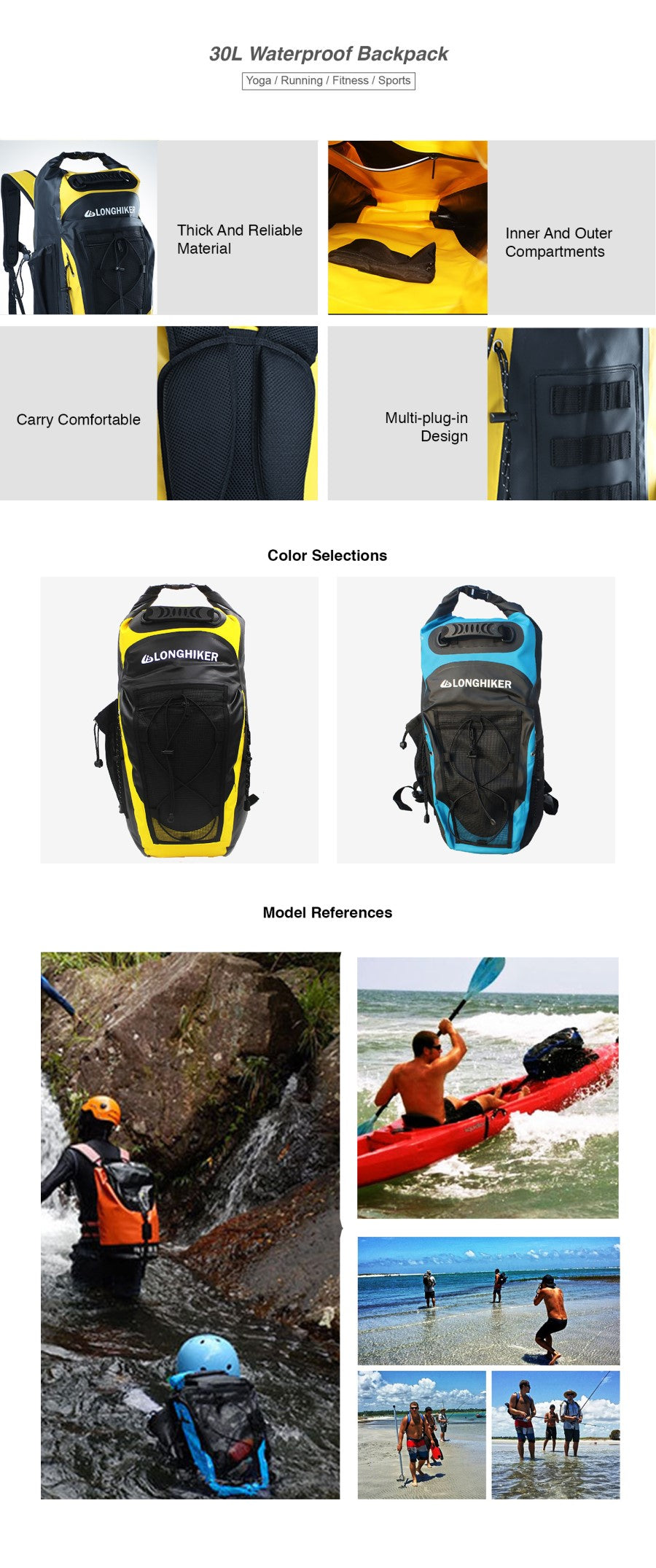 30L Waterproof Backpack