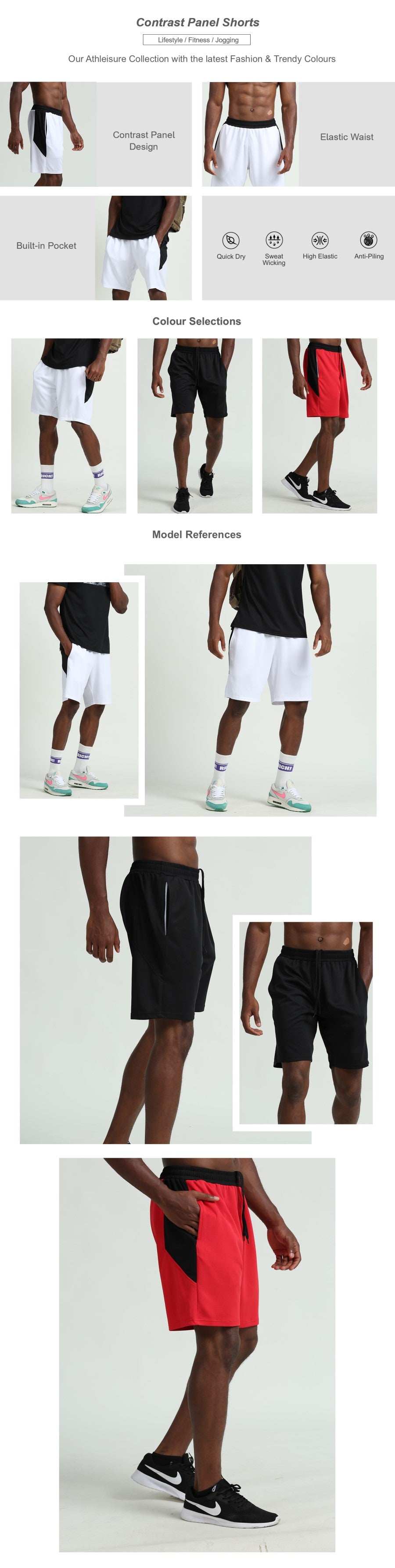 Contrast Panel Shorts