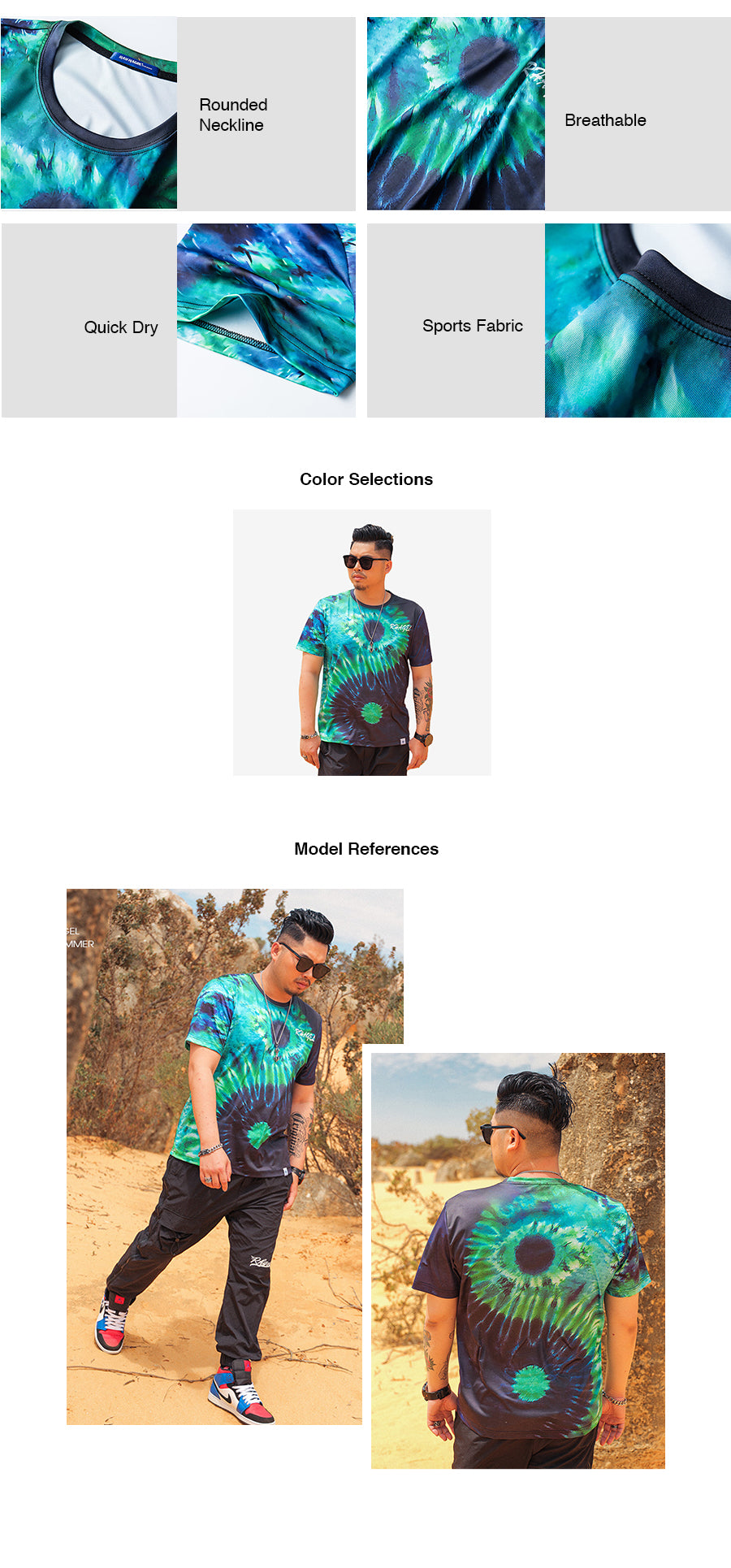 Plus Size Spiral Swirl Tie Dye T-shirt