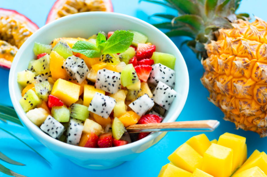 A bowl of refreshing tropical fruit salad