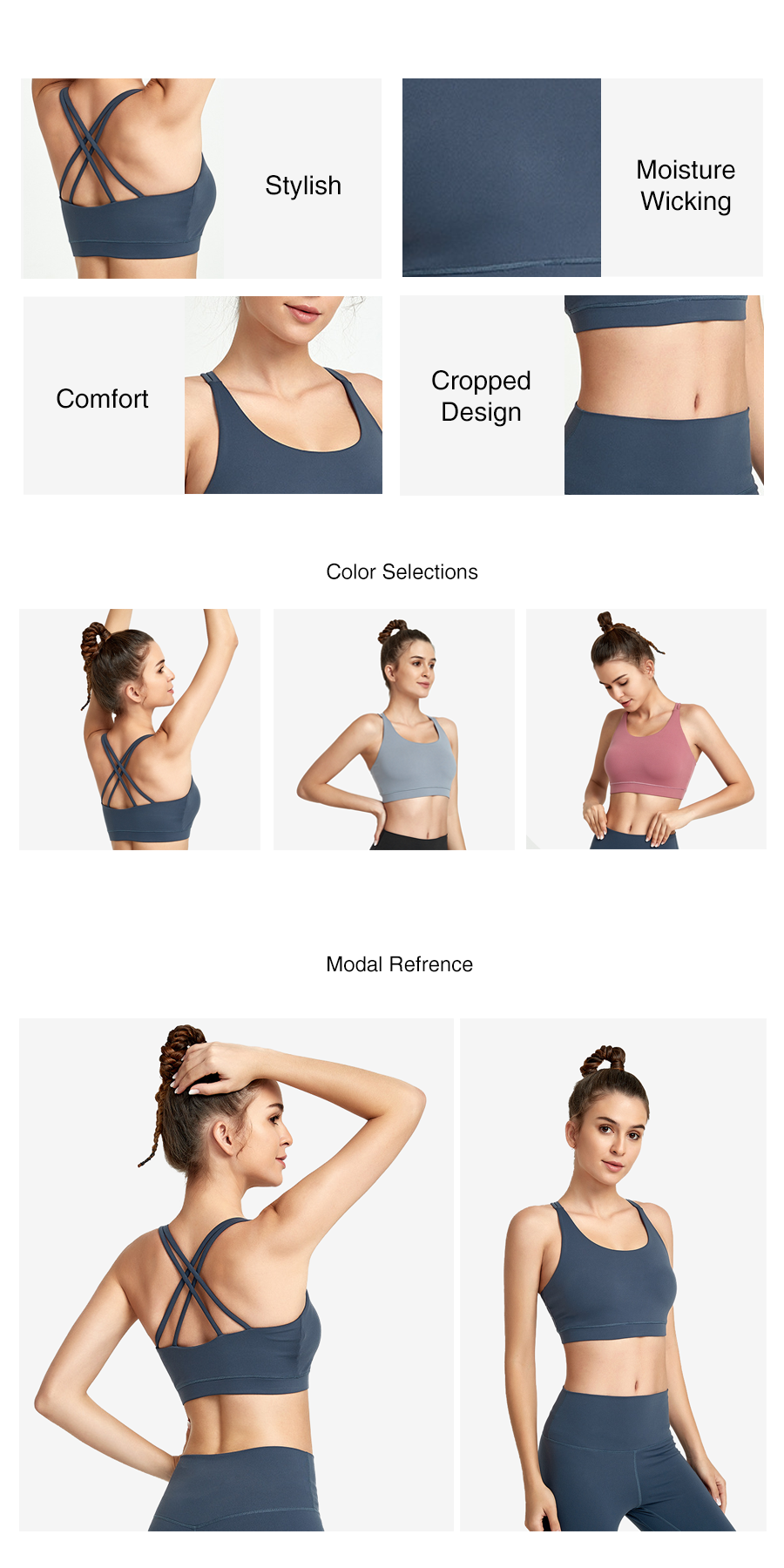 Classic Double Strip Sport Bra