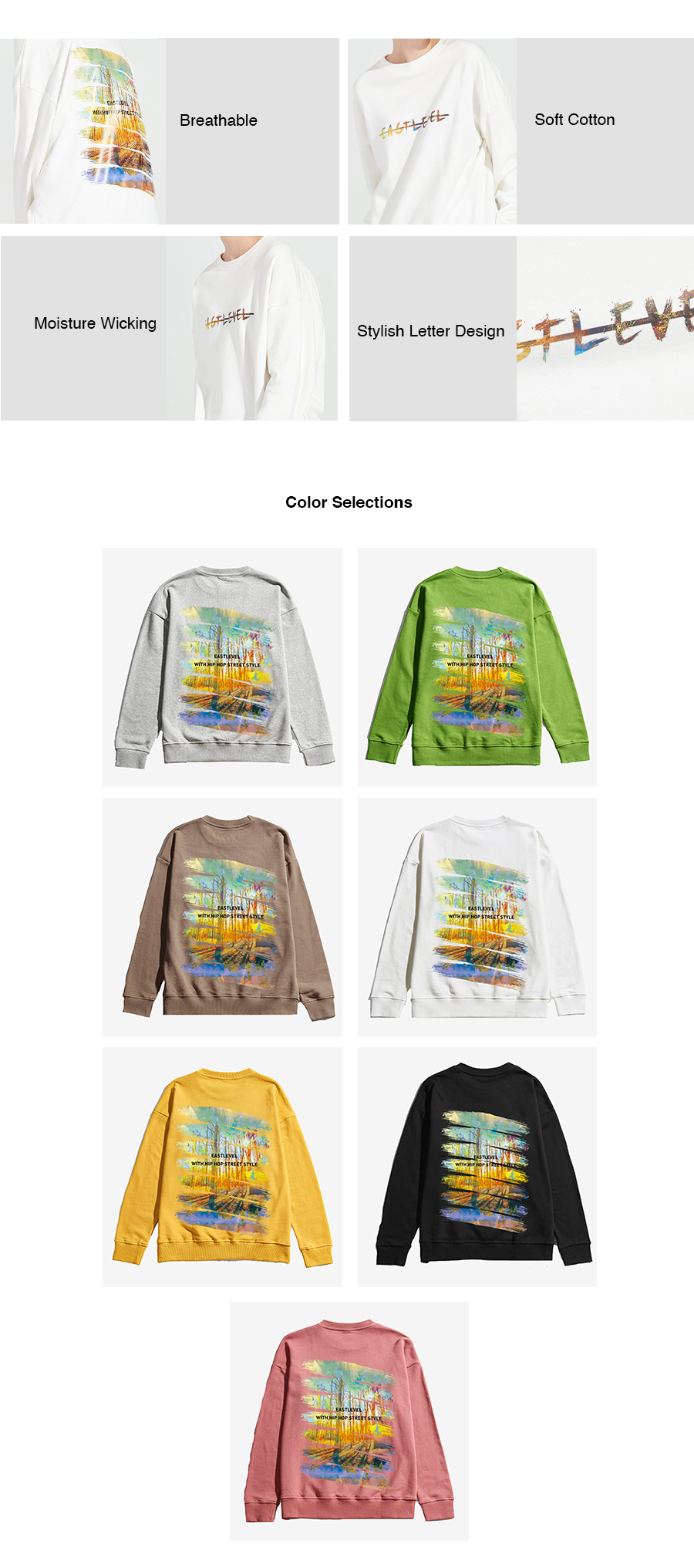 Oil Painting Print Sweater