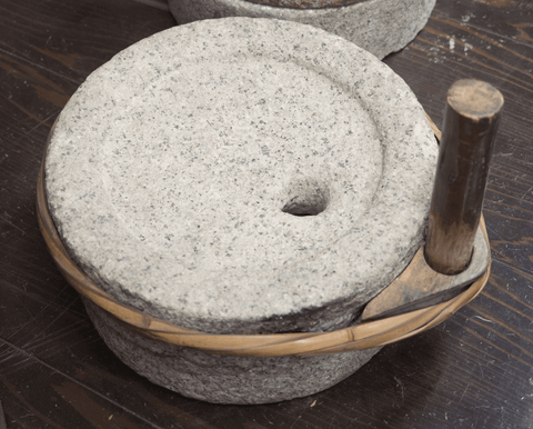 Hand-Made Japanese Large Stone Grinder for Matcha