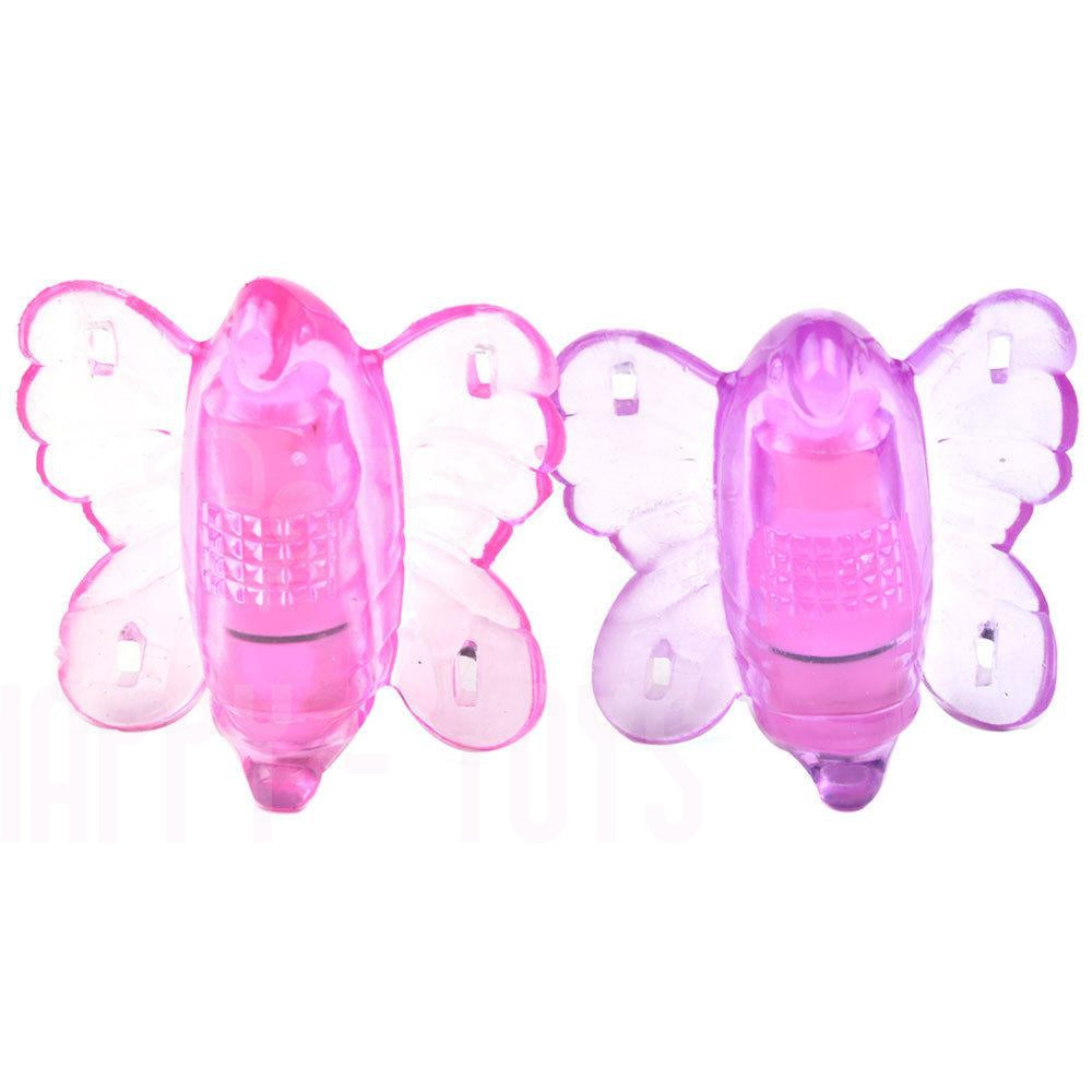 3" Butterfly Vibrator Strap-On Vibrating Clitoral Couples Sex Toy Waterproof-Vibrator-Happy-Toys-Happy-Toys