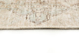 Hand-Knotted Vintage Antique Carpet 9'.11" X 13'.10" Beige Fine Wool Area Rug