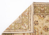 Hand-Knotted Oushak Carpet 3' X 5'.3" Traditional, Ivory Fine Wool Accent Rug