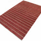 Hand-Knotted Gabbeh Carpet 4'.1" X 6'.6" , Red Fine Wool Area Rug 4x6.5