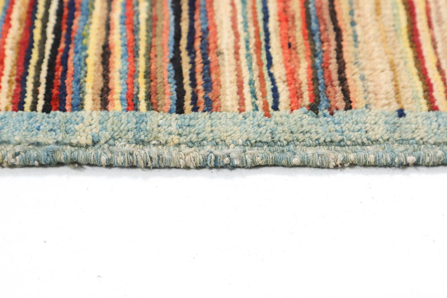 Hand-Knotted Gabbeh Carpet 2'.4" X 3'.11" , L/Blue Fine Wool Accent Rug 2x4