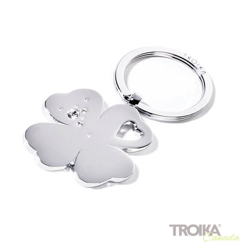 TROIKA Keyring "CLOVER" silver